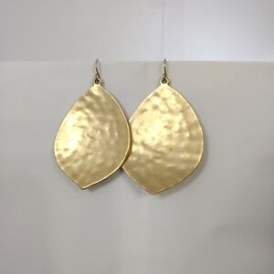 RLL Elegant Gold Tone Leaf Earrings